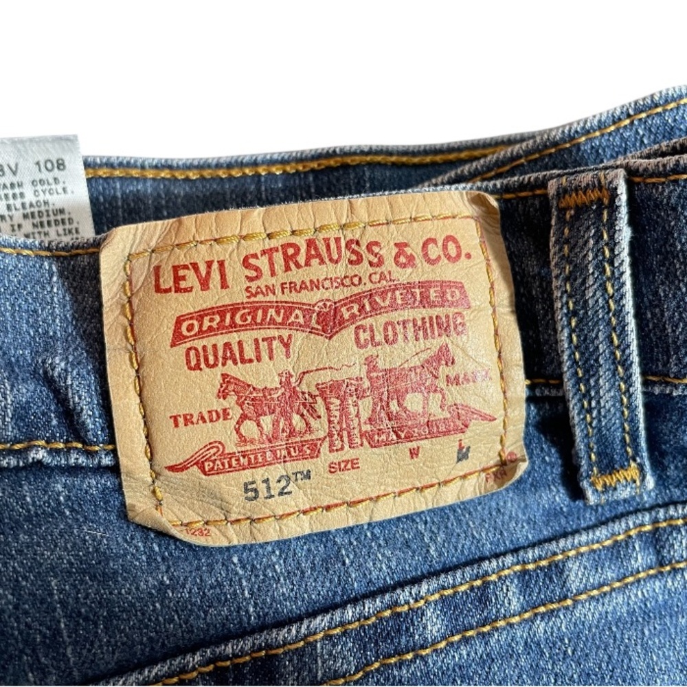 Women's Levi's 512 Classic Slim Stretch Denim Jeans Size 12: 29.5 Inseam Tapered - Picture 3 of 4
